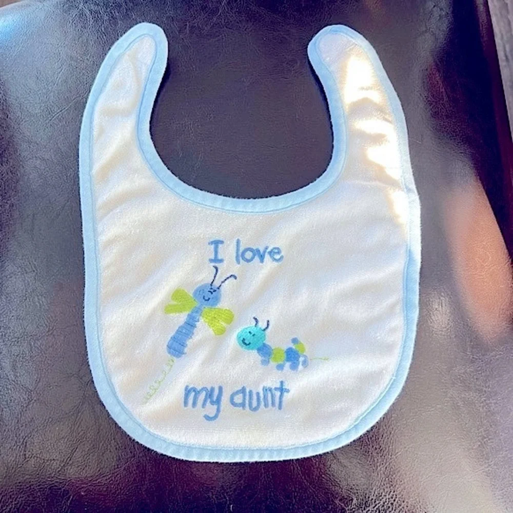 ESPECIALLY FOR BABY White Bib I Love My Aunt and Ceramic Magnetic Photo Frame